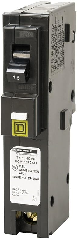 Square D Homeline 10kA breaking capacity label close-up