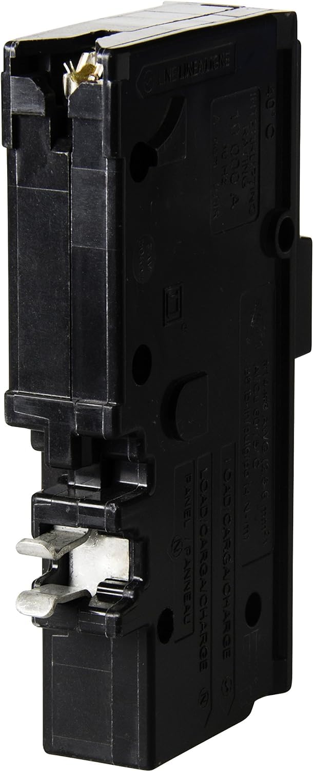 Square D Homeline 15A UL-listed badge close-up for safety certification