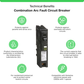 Square D Homeline CAFI arc detection technology image illustrating proactive circuit protection.