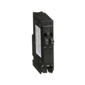 Square D QO2020C front view with two 20A poles for 120/240V circuits