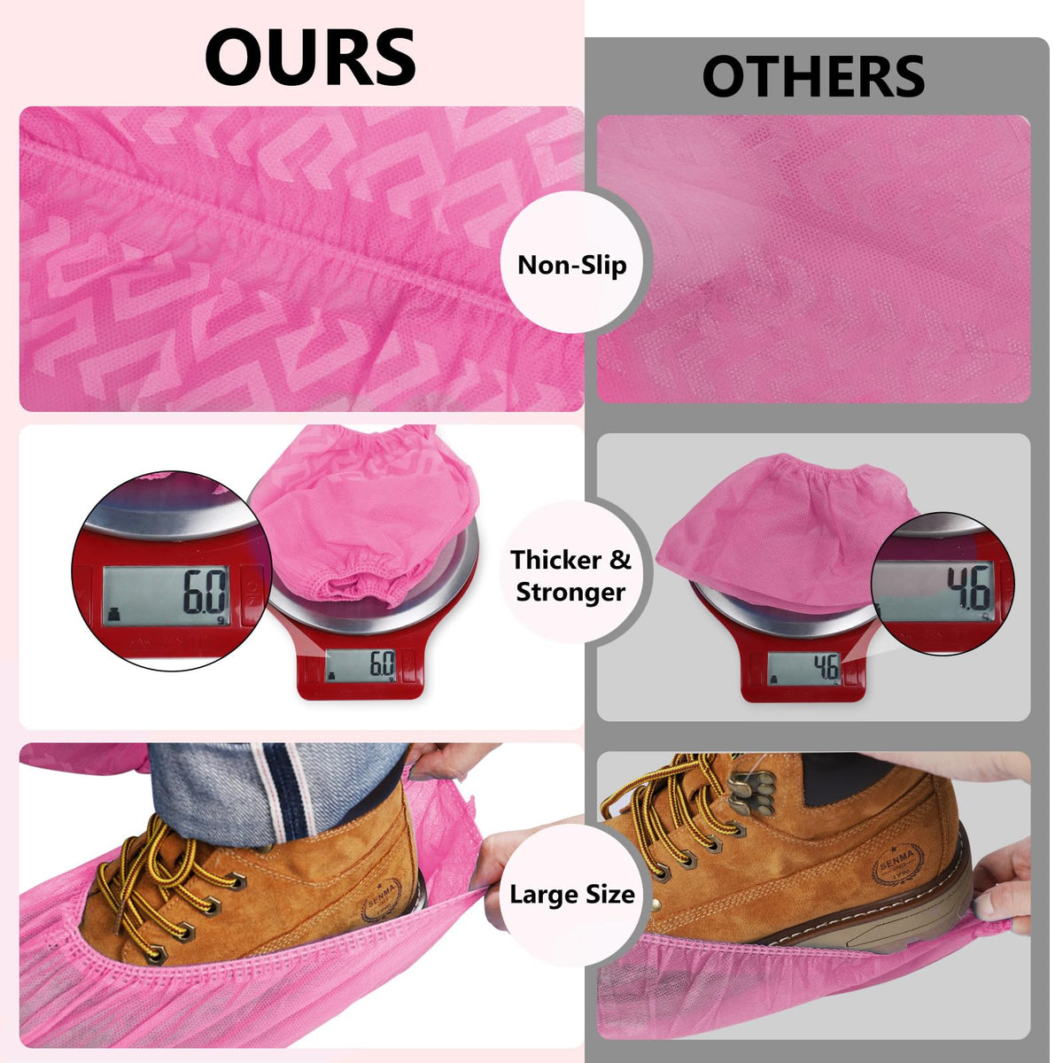 Squish large 17-inch covers with elastic band fit most shoes