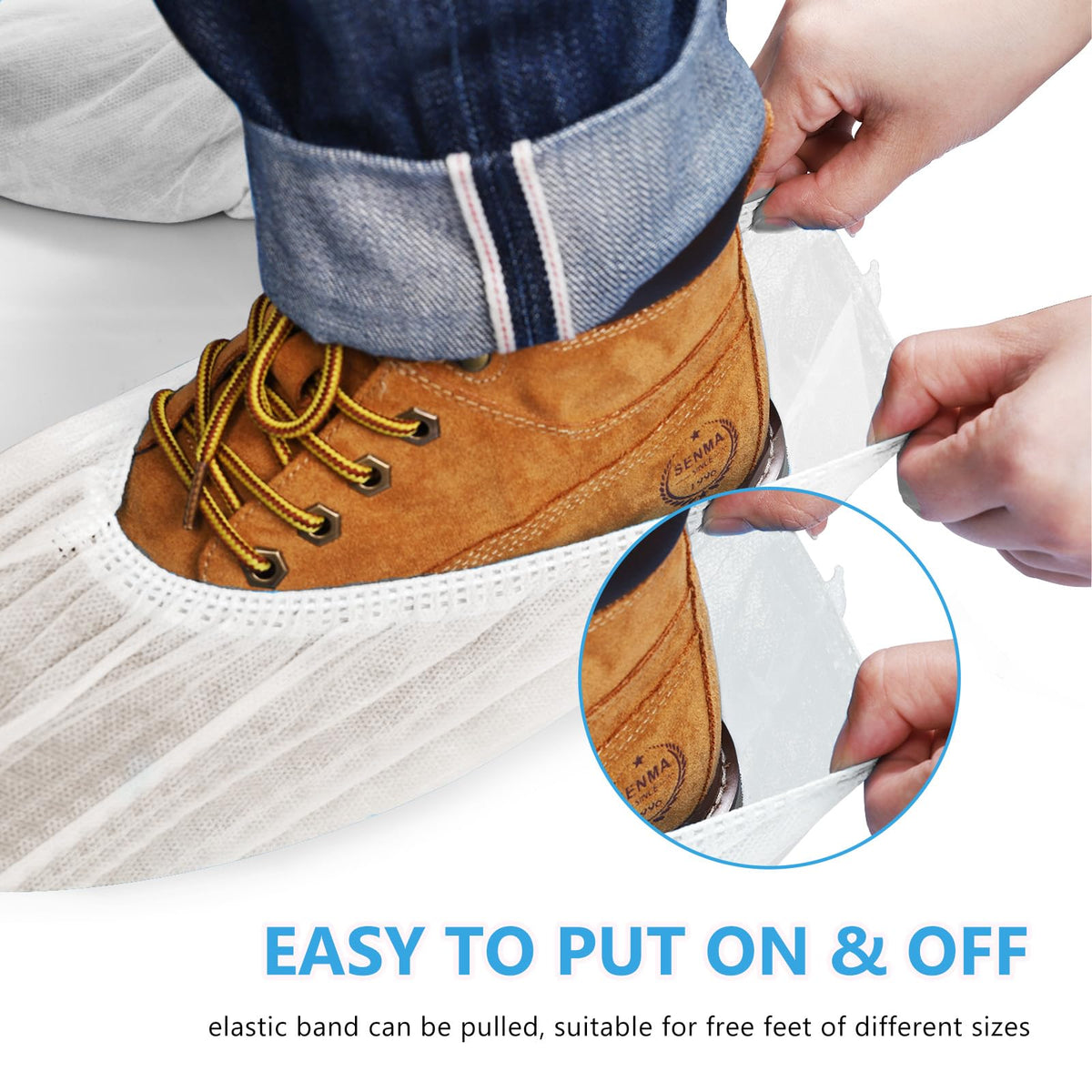 squish shoe covers fit most shoes and protect carpets and surfaces