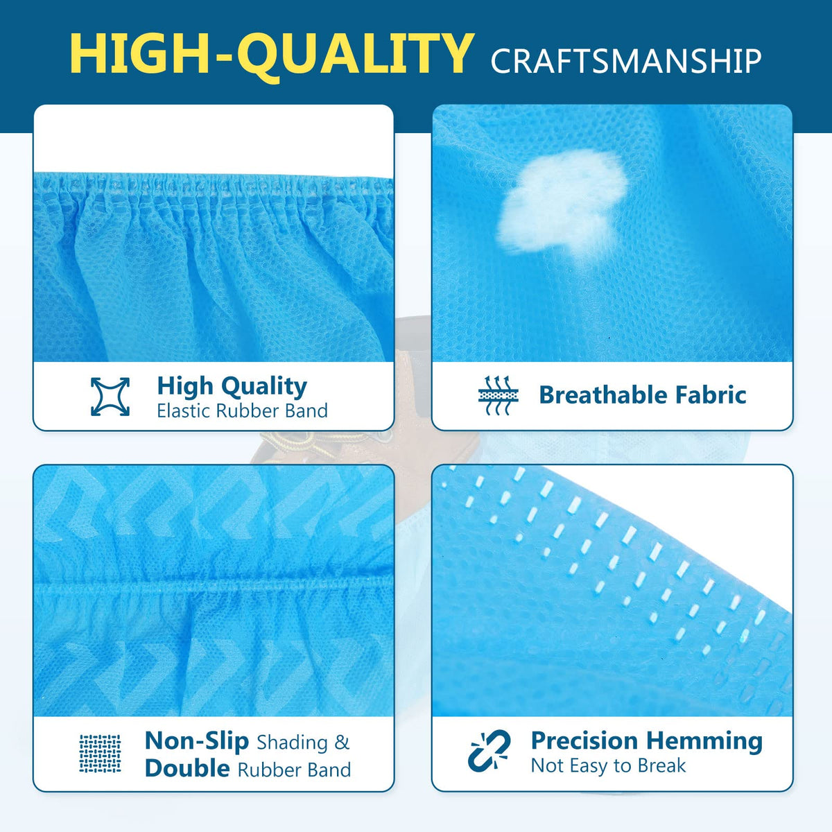Squish thick disposable boot covers offer durable protection for messy outdoor tasks.