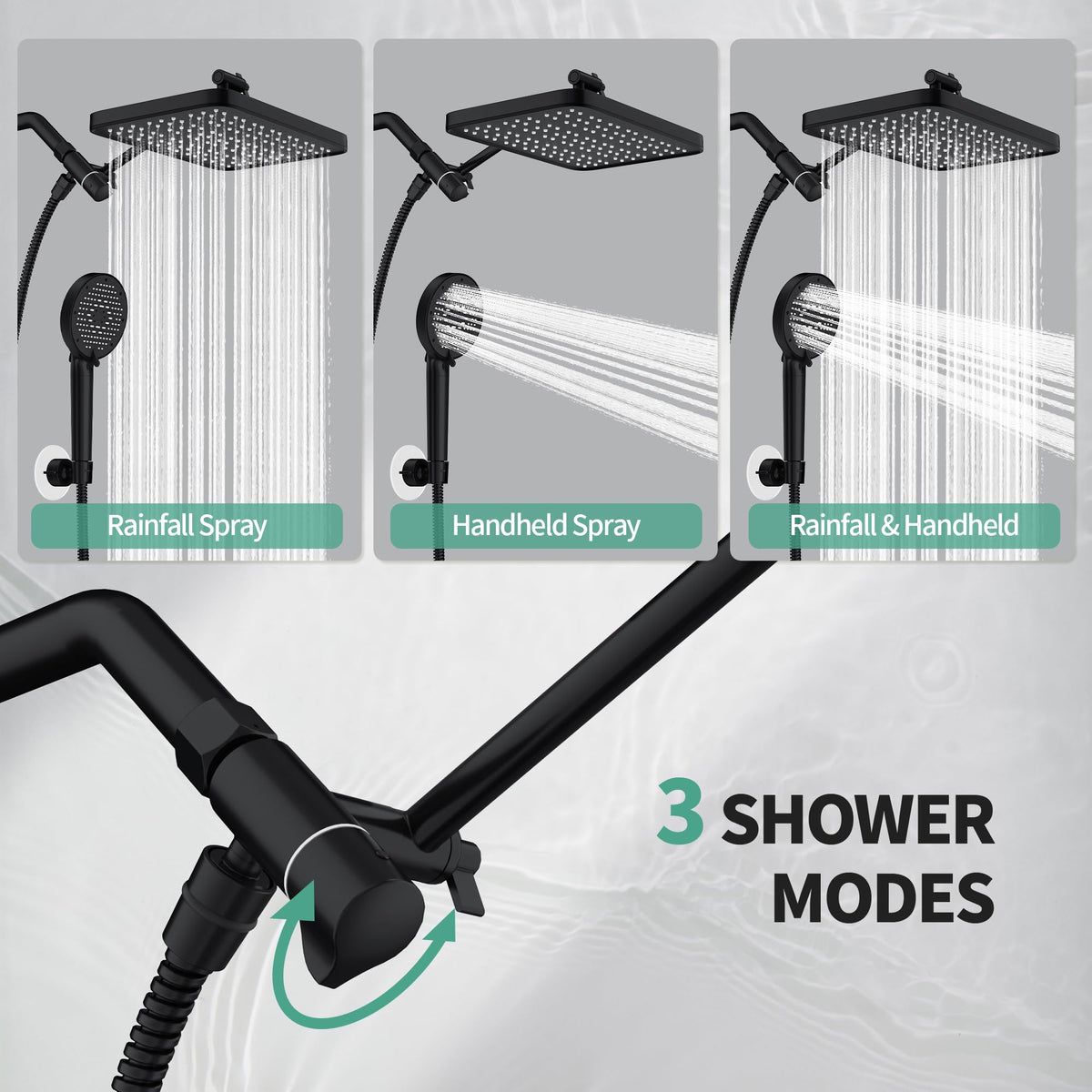 SR SUN RISE 3-way diverter for versatile multi-flow options.