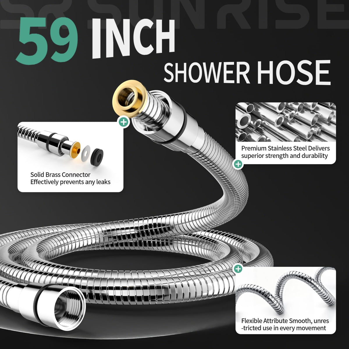 SR SUN RISE filtered handheld with 9 spray modes for versatile cleansing.