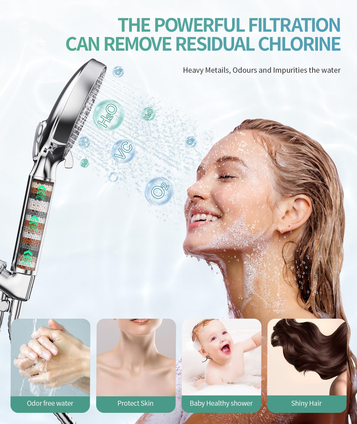 SR SUN RISE 9 spray modes for versatile shower experiences