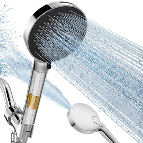 SR SUN RISE filtered shower head with handheld in chrome finish for a cleaner water experience