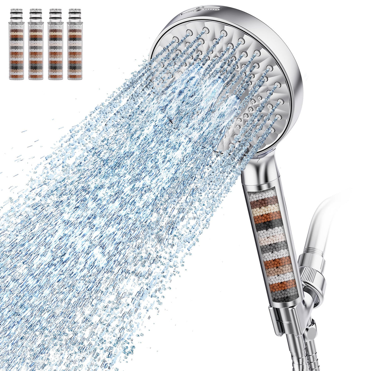 SR SUN RISE chrome filtered shower head for a refreshing shower