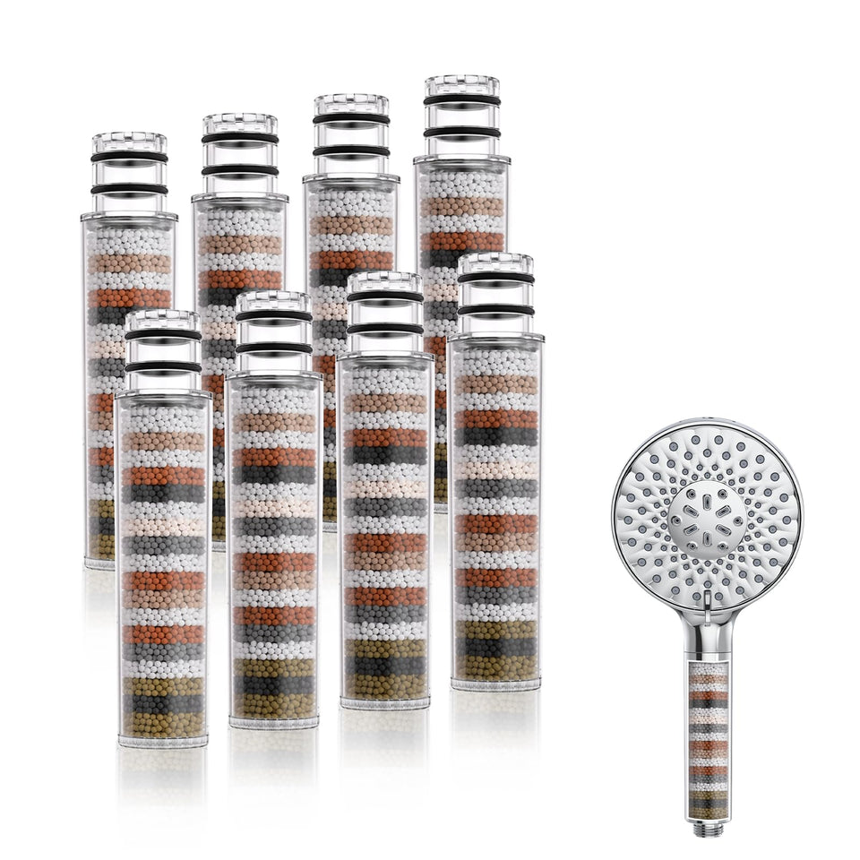 SR SUN RISE handheld shower filter cartridge for smoother showers and fewer impurities