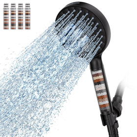 SR SUN RISE handheld filtered shower head with high pressure spray for spa-like rinse