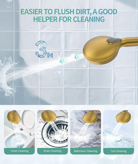 SR SUN RISE filtered shower head massage setting targets tense muscles.