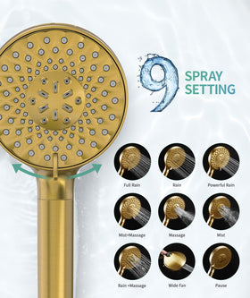 SR SUN RISE filtered shower head mist setting for gentle cleansing.