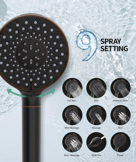 SR SUN RISE power wash mode demonstrated for quick cleaning of tub and tile