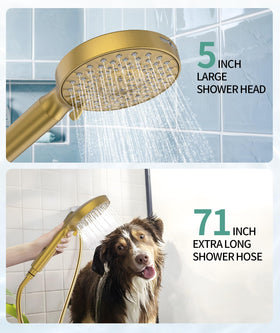 SR SUN RISE filtered shower head rain and massage mode combo for relaxation.