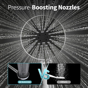 High-pressure design maintains strong spray while preventing mineral buildup