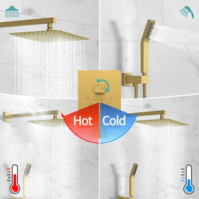 SR SUN RISE mixing valve stabilizes temperature for steady showers.