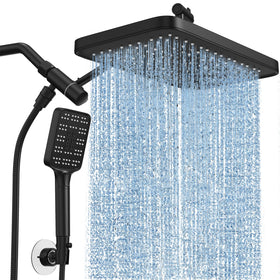 SR SUN RISE 12-inch rainfall shower head delivers broad coverage for a luxurious shower.