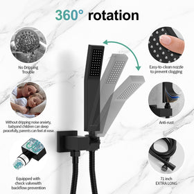 SR SUN RISE 16-inch shower arm ensures optimal water direction and coverage.