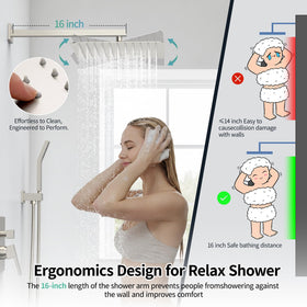 SR SUN RISE silicone-nozzle head helps wipe away mineral buildup.