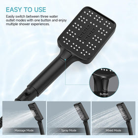 SR SUN RISE waterfall head creates a gentle cascading rainfall effect.