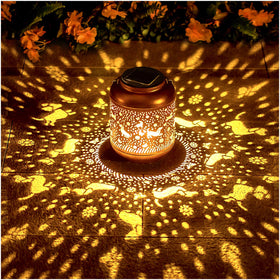SRDJXY Dachshund Solar Lantern brightens garden with decorative silhouette