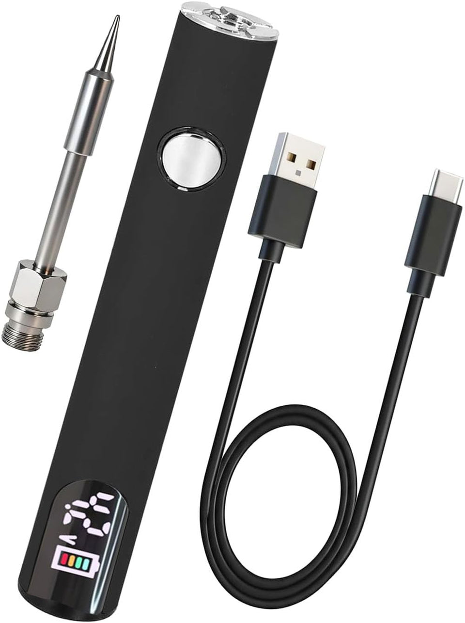SRIBOO premium portable soldering iron with LED display for precise heat control.