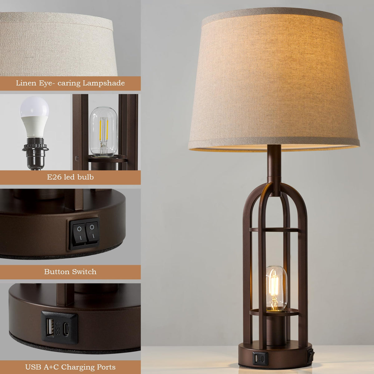 SRJJA LED Edison bulbs deliver warm 3000K glow in a 4-pack