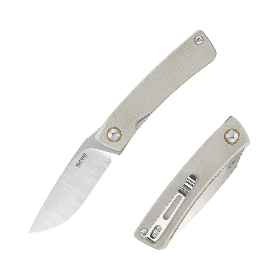 SRM 105M AIR Grey blade-open view for quick one-handed deployment