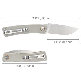 SRM 105M AIR Grey handle-detail highlights textured G10 grip