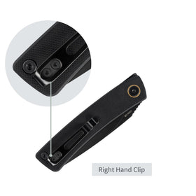 SRM smooth spine with anti-slip textured G10 grip.