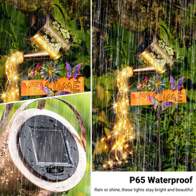 SRNPMIU solar watering can light IP65 waterproof for all-weather decor.