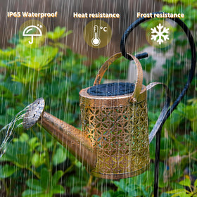 SRNPMIU solar watering can light with flexible LED strings for placement