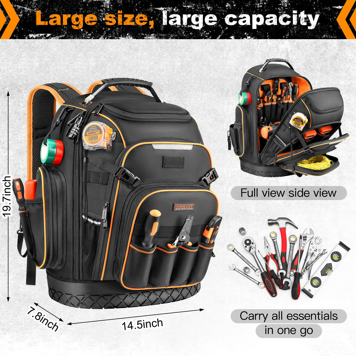 Srotek backpack features 1680D ballistic weave for durable protection
