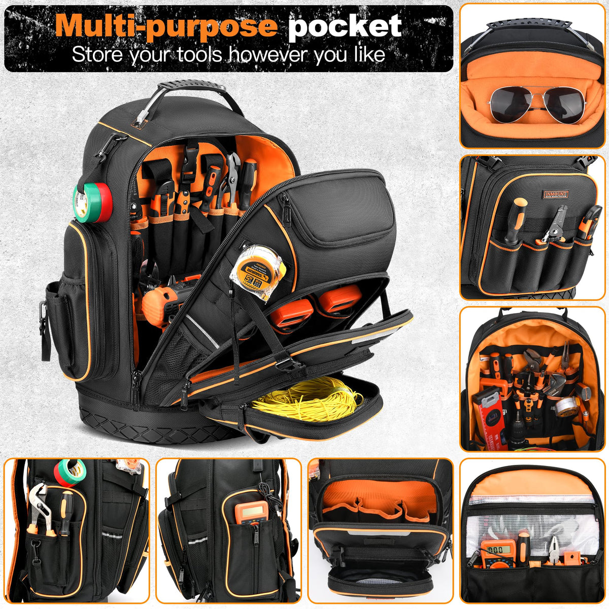 Srotek backpack includes combination lock and USB pocket for security and power