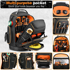 Srotek backpack includes combination lock and USB pocket for security and power
