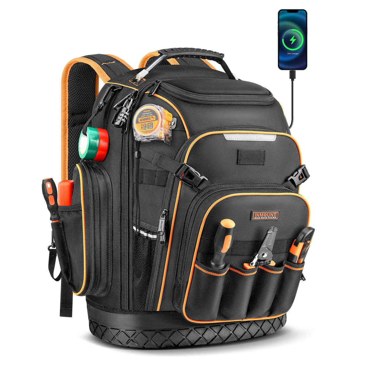 Srotek Tool Backpack with full-opening access for quick on-site tool retrieval