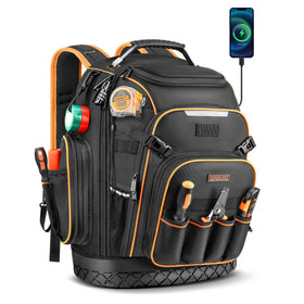Srotek Tool Backpack with full-opening access for quick on-site tool retrieval