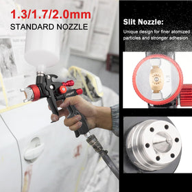 SRQLNTT 819 HVLP disposable cup reduces cleanup between coats