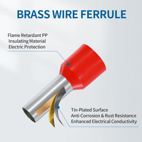 SRXECT insulated ferrule sleeve protects wires during installation.