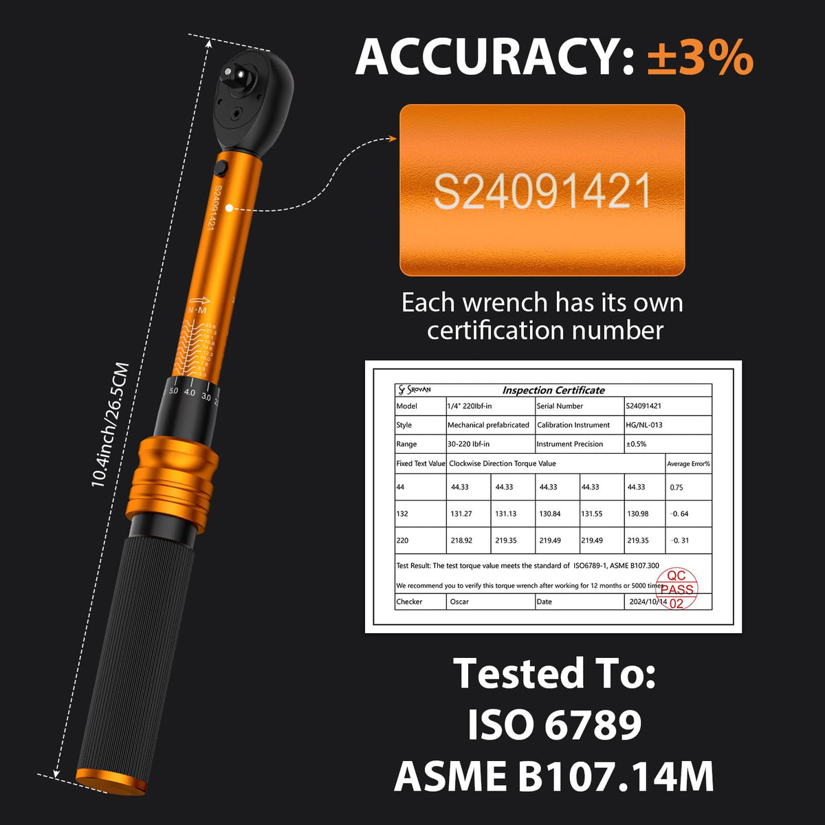 ss shovan 72-tooth click torque wrench provides tactile feedback.