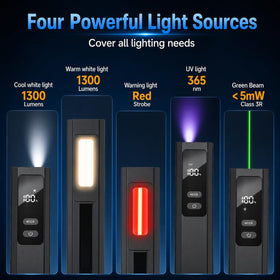 SSPONT EDC UV mode for object inspection in dim environments.