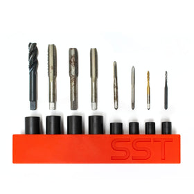 Stupid Simple Tools SST tap socket wrench 8-piece adapter set ready for quick thread work.