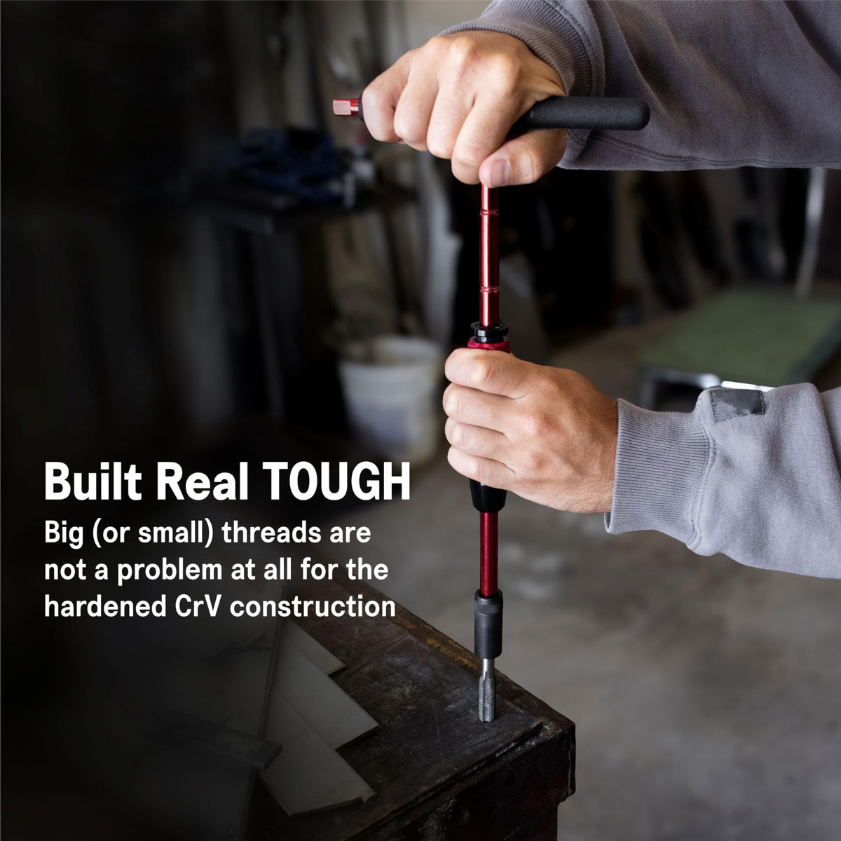 Sturdy knurled grip helps maintain control during insertion.