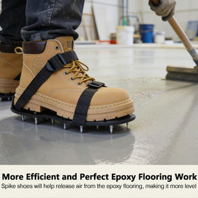 St !GIANTMAN Epoxy Shoes 3/4-inch spikes optimize epoxy floor installations.