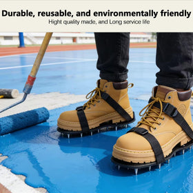 St !GIANTMAN Epoxy Shoes prevent tracks during self-leveling epoxy pours.