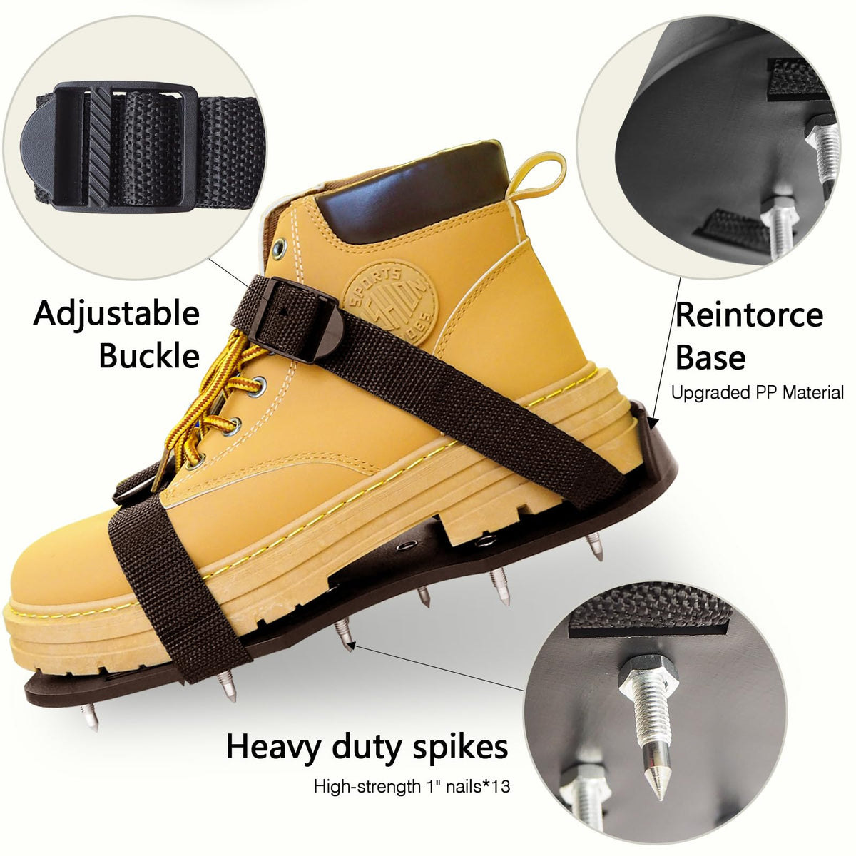 St !GIANTMAN Epoxy Shoes universal size with adjustable straps fits most footwear.