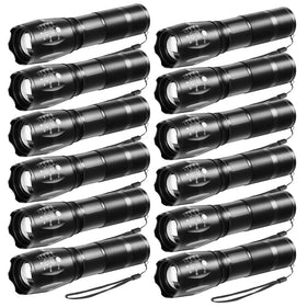 Staaricc LED flashlight 12-pack front view for easy emergency readiness.