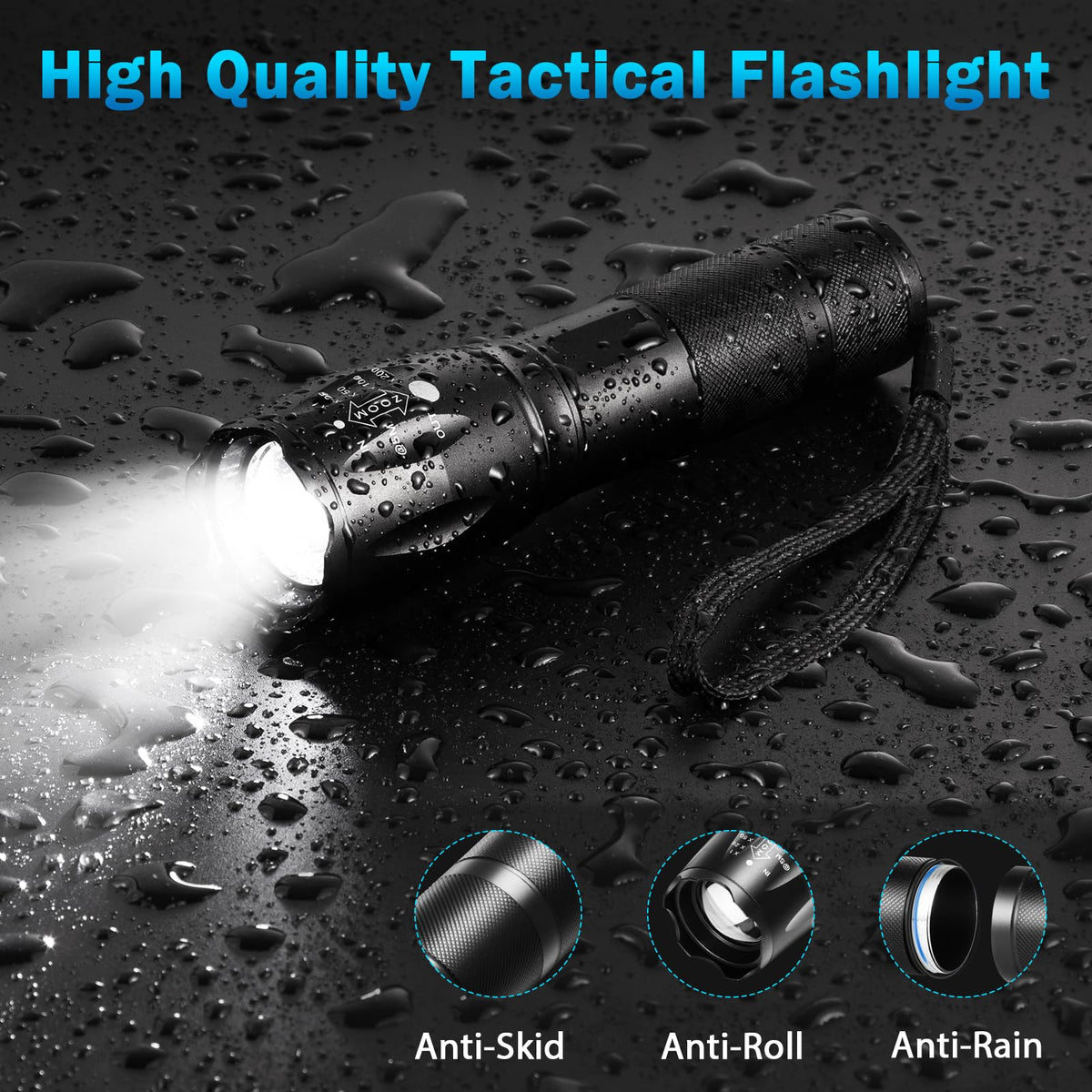 Staaricc LED flashlight pocket size fits in bag or pocket easily.
