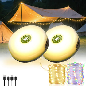 Staaricc 2Pack camping string lights showing four-in-one versatility for gatherings