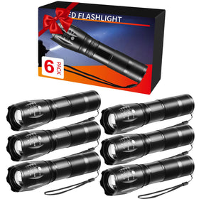 Staaricc 6-pack LED flashlights pack for emergencies and camping